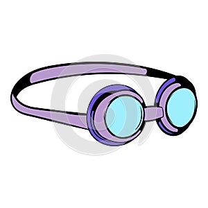 Goggles for swim icon, icon cartoon