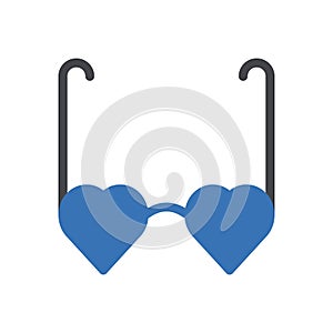 Goggles vector glyph colour icon