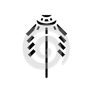 gohei wand shintoism glyph icon vector illustration