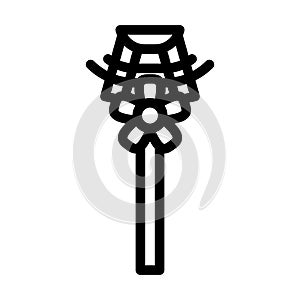 gohei wand shintoism line icon vector illustration