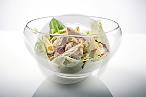Goi Ga - a flavorful chicken salad made with cabbage, herbs, and a spicy dressing, AI generative