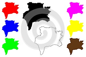 Goiania city (Federative Republic of Brazil, GoiÃÂ¡s state) map vector illustration, photo