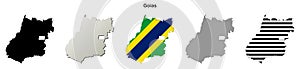 Goias outline map