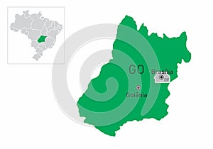 Goias State map illustration
