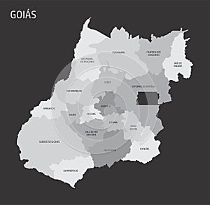 Goias State regions map