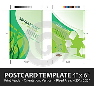 Going Green Postcard Template