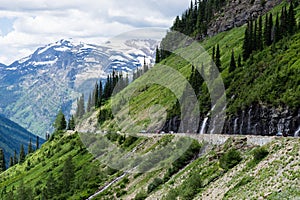 Going-to-the-Sun road in Glacier National Park, USA