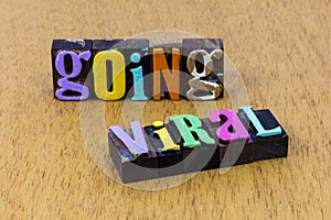 Going viral social marketing media message computer software internet virus photo