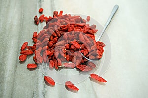 Goji berries on the table