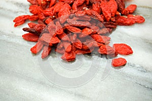 Goji berries on the table
