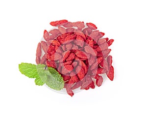 Goji berry on white  background