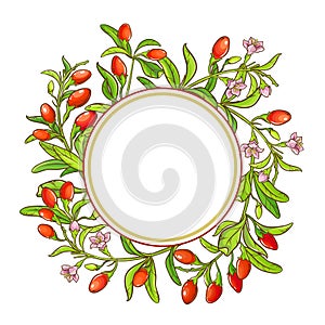 Goji branch vector frame