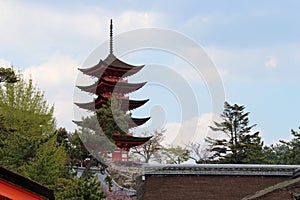 Goju-no-to pagoda in miyajima (japan)