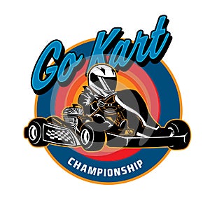 Gokart racing logo