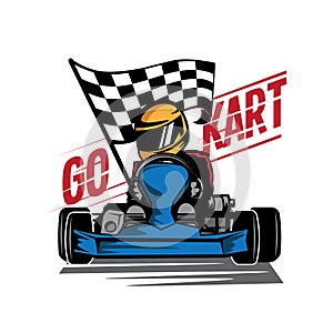 Gokart racing logo