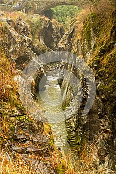 Gokase river rapids through columnar Takachiho gorge, Miyazaki, Japan