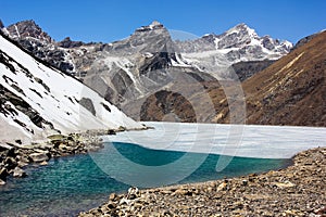 Gokio lake. Himalayas, Nepal. photo