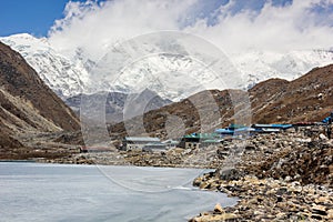 Gokio lake. Himalayas, Nepal. photo