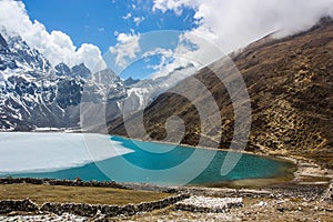 Gokio lake. Himalayas, Nepal. photo