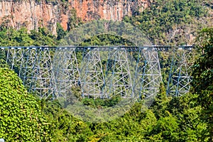 Gokteik viaduct on the railway line Mandalay - Hsipaw, Myanm