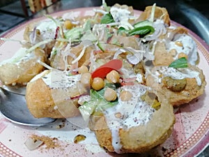 a gol gappa or pani puri, indian street food