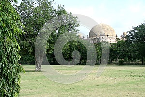 Gol Gumbaz behind Garden