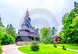 Gol stave church in Folks museum Oslo...IMAGE