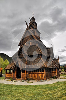 Gol, wooden church in Norway photo