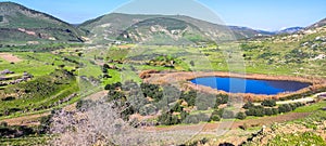 The Golan heights and border between Israel, Siria and Jordan