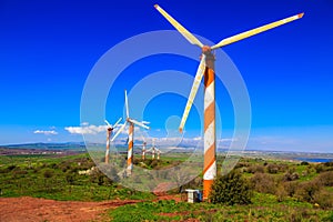 Golan Heights and modern windmills