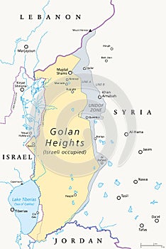 Golan Heights political map