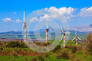 The Golan heights and some windmills