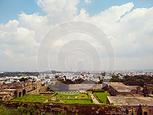 Golconda fort Hyderabad hilltop summer architectures