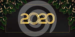 Gold 2020 happy new year