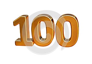 Gold 3d 100th Anniversary Sign Top 100