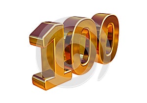 Gold 3d 100th Anniversary Sign Top 100