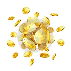 Gold 3d coins
