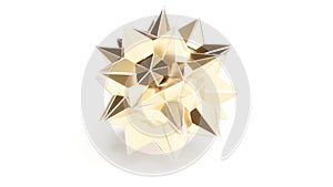 Gold 3d star award success luxury on white back able to rotate endless