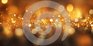 A gold abstract bokeh background. Generative AI AIG30.