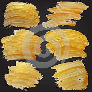 Gold acrylic paint set