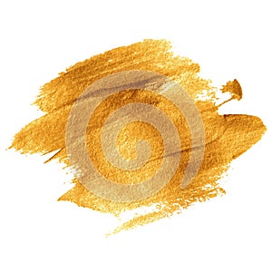 Gold acrylic paint. Vector illustration