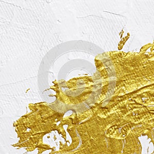 Gold acrylic textured painting