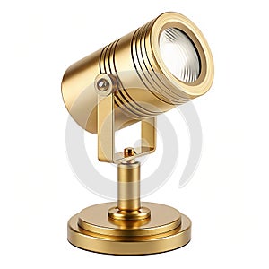 Gold adjustable spotlight for gallery or art lighting