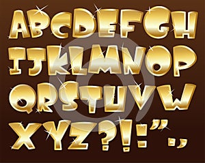 Gold alphabet