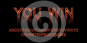 Gold alphabetic fonts