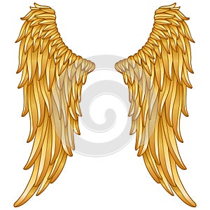 Gold angel wings