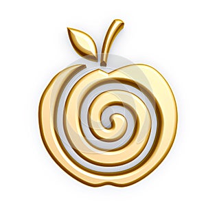 Gold apple symbol