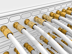 Gold audio video connectors