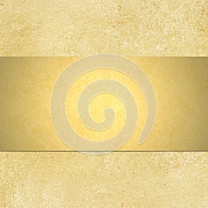 Gold background with blank shiny golden ribbon lay
