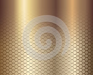 Gold background hexagons